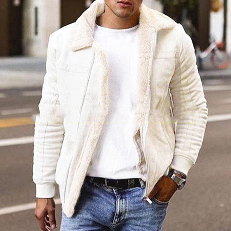Jaqueta Masculina Casual Forrada em Lã