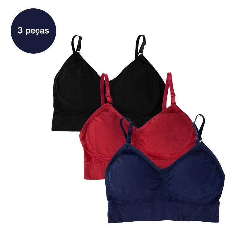 Top Esportivo Feminino Sem Costura Push Up