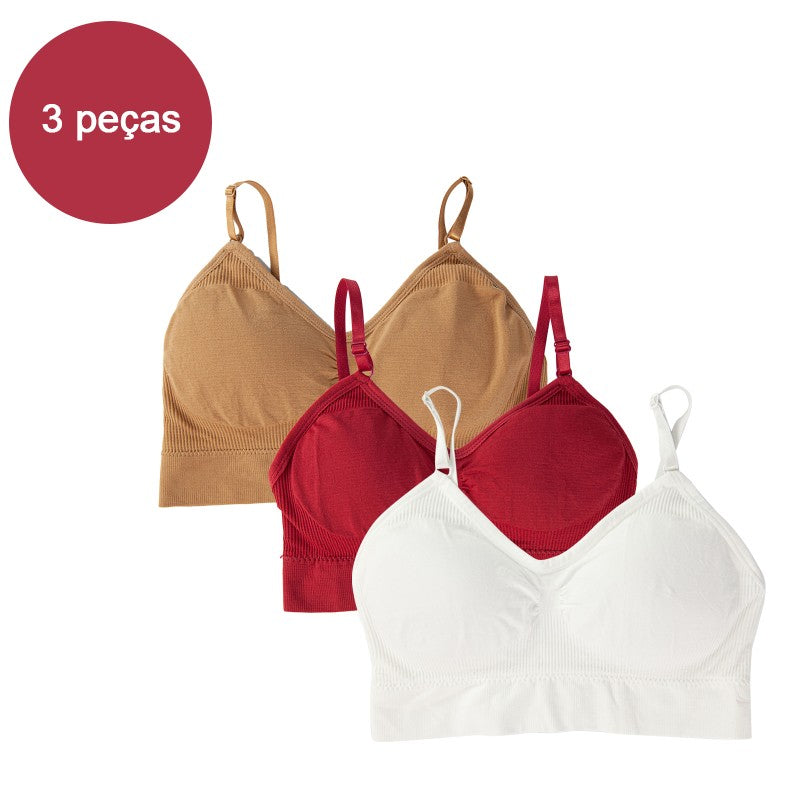 Top Esportivo Feminino Sem Costura Push Up