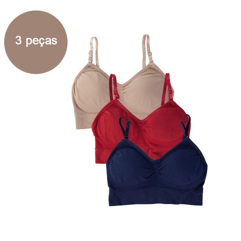 Top Esportivo Feminino Sem Costura Push Up