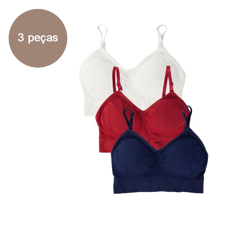 Top Esportivo Feminino Sem Costura Push Up