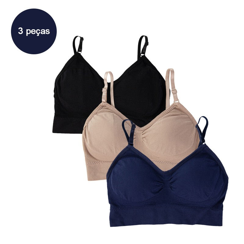 Top Esportivo Feminino Sem Costura Push Up