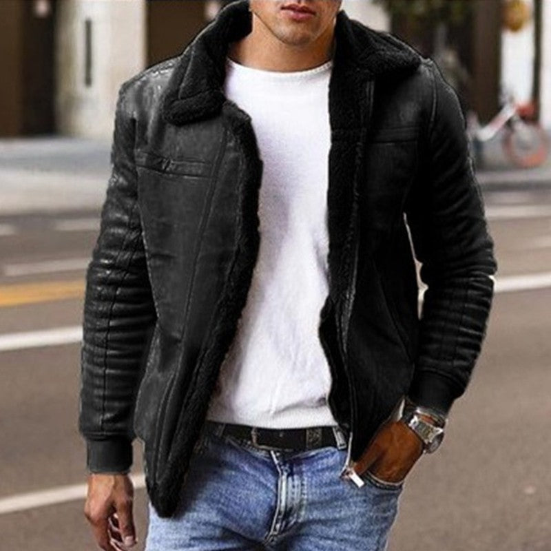 Jaqueta Masculina Casual Forrada em Lã
