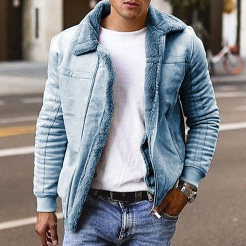 Jaqueta Masculina Casual Forrada em Lã