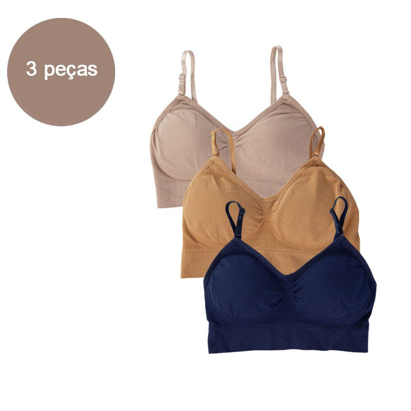 Top Esportivo Feminino Sem Costura Push Up