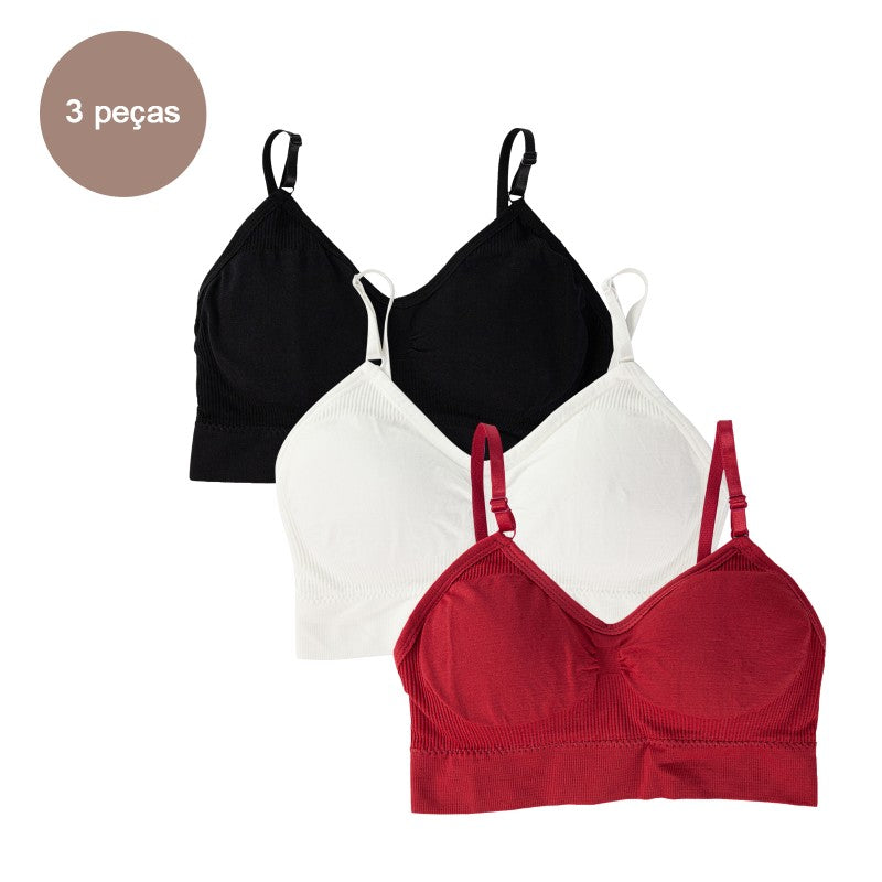 Top Esportivo Feminino Sem Costura Push Up