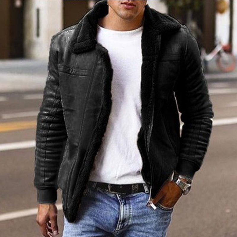 Jaqueta Masculina Casual Forrada em Lã