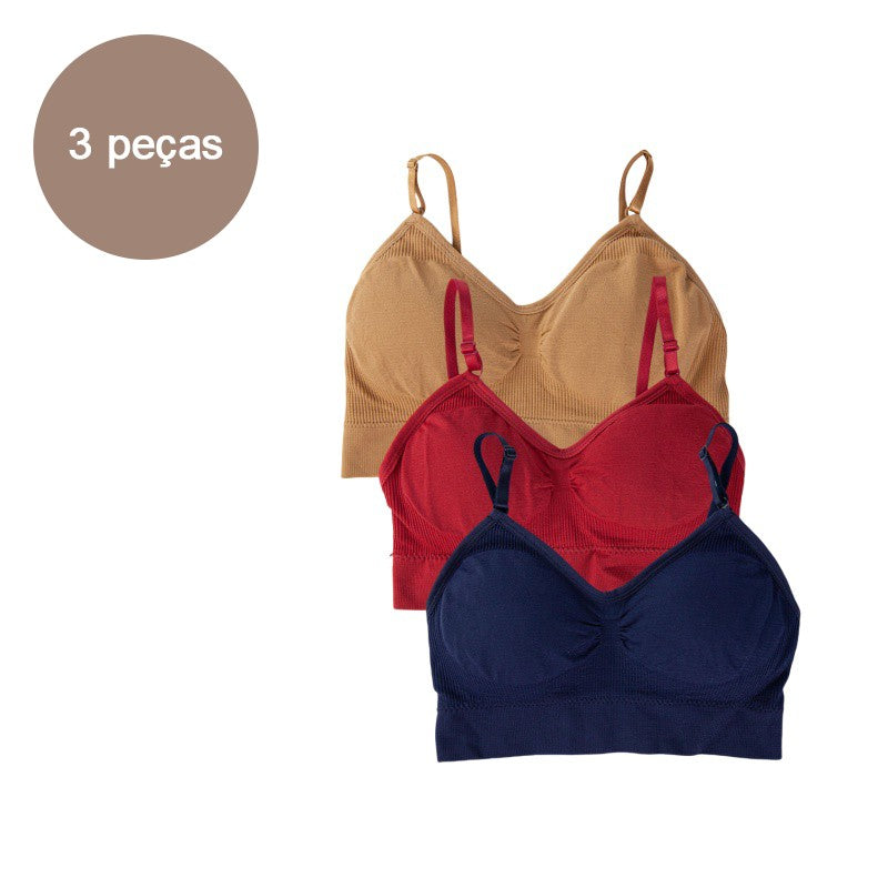 Top Esportivo Feminino Sem Costura Push Up