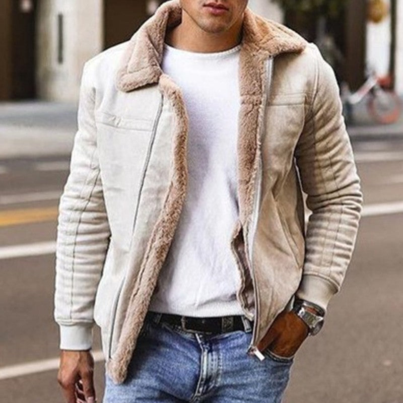 Jaqueta Masculina Casual Forrada em Lã