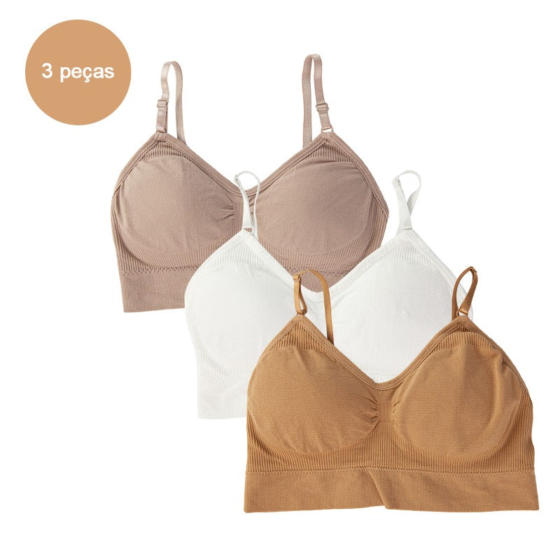 Top Esportivo Feminino Sem Costura Push Up
