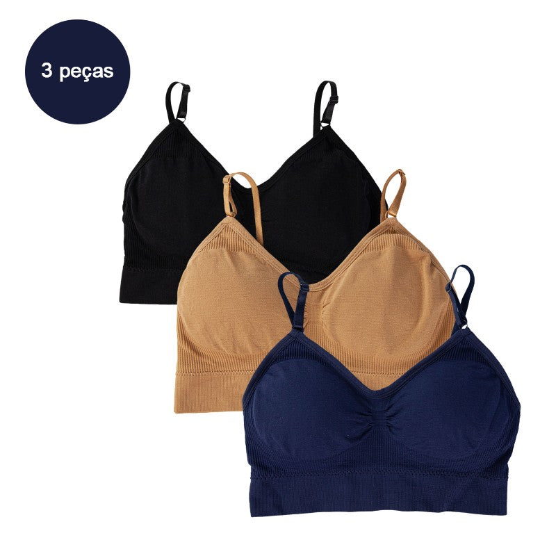 Top Esportivo Feminino Sem Costura Push Up