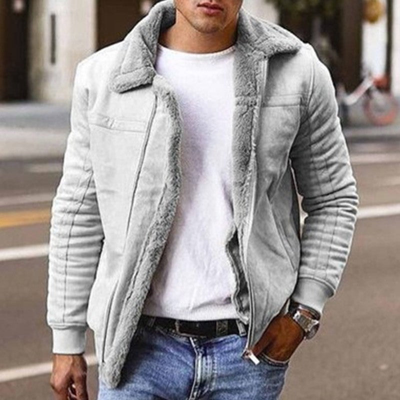 Jaqueta Masculina Casual Forrada em Lã