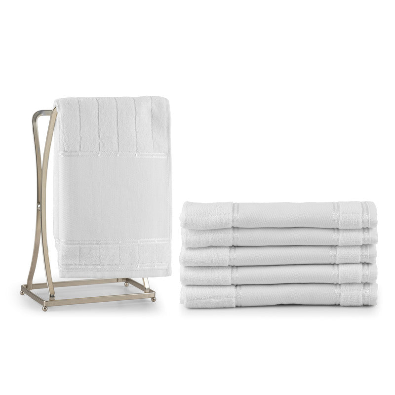 Kit 06 toalhas Bellarte Social Para Lavabo Branco