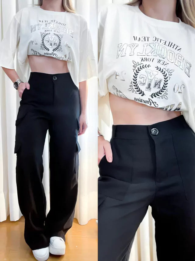 Calça em Alfaiataria Marrant Cargo Verena Ref. 1068