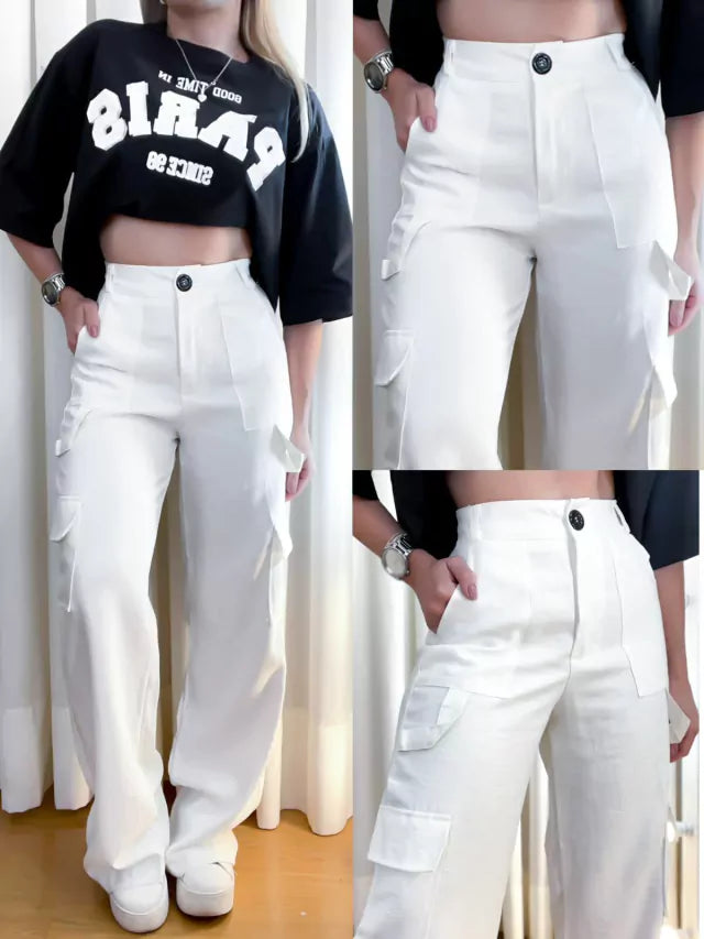 Calça em Alfaiataria Marrant Cargo Verena Ref. 1068